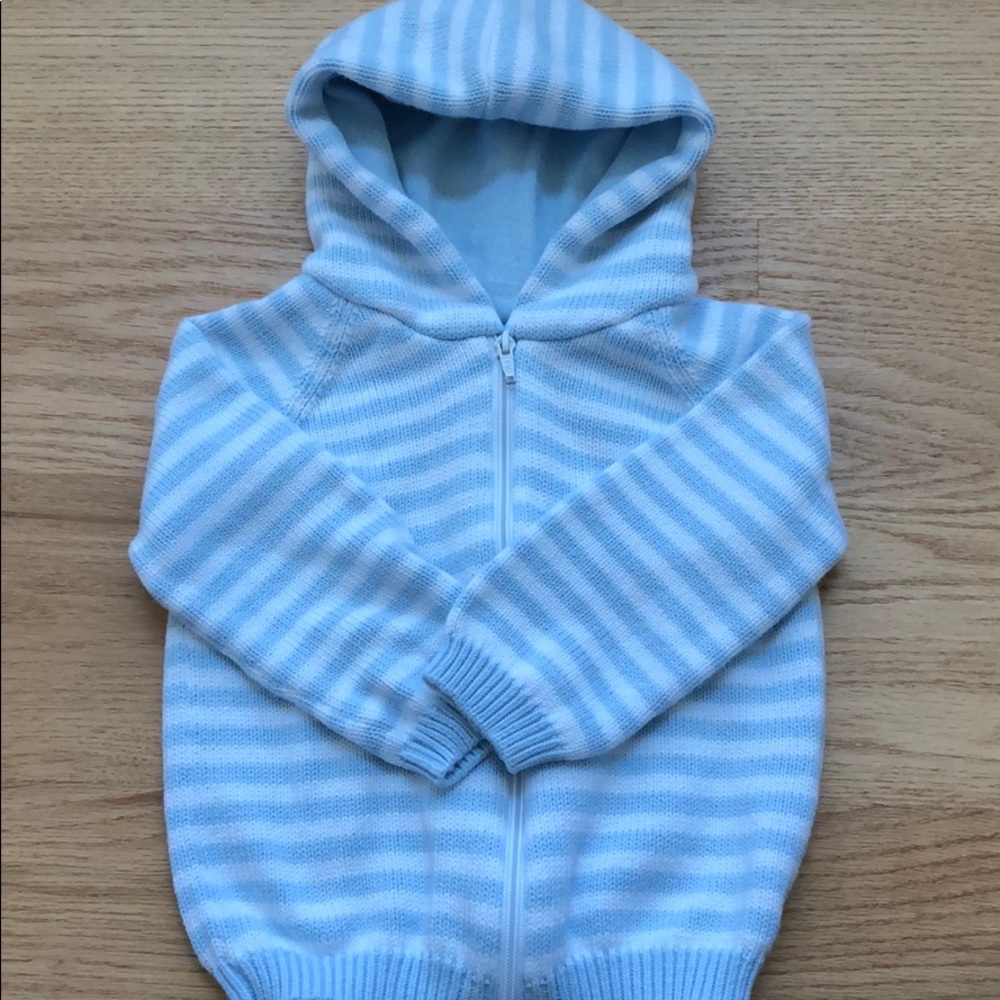 Kissy kissy striped hooded jacket